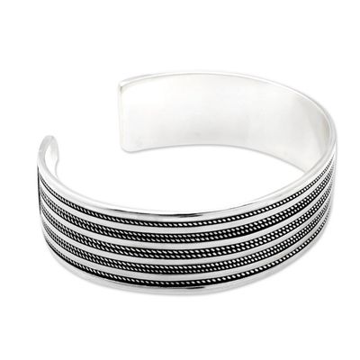 Alternate image for Minimalist-Inspired Sterling Silver Cuff Bracelet from Bali Minimalist Bali