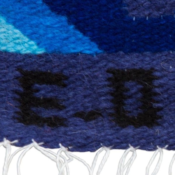 Alternate image for Wool tapestry Blue Roosters