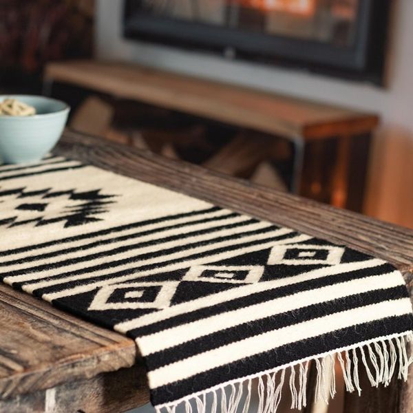 Alternate image for Wool Table Runner With Northern Native American Design Peru South and North