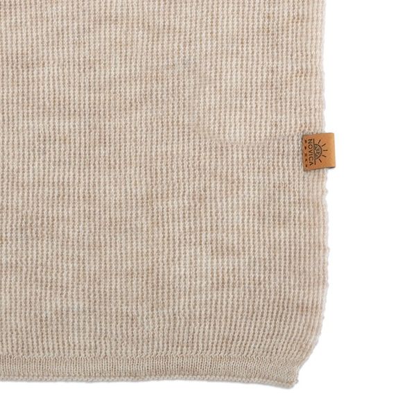 Alternate image for Knit Alpaca Blend Scarf in Vanilla Shade from Peru Cozy Vanilla