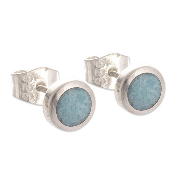 Alternate image for Handcrafted Amazonite Stud Earrings High Point