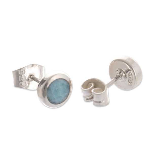 Alternate image for Handcrafted Amazonite Stud Earrings High Point