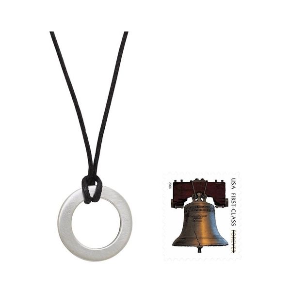 Alternate image for Perfect Circle Mens Sterling Silver Necklace Perfect Circle