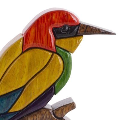 Alternate image for Wood Bird Sculpture Bee Eaters