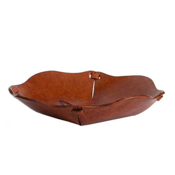 Alternate image for Pure Leather Catchall with Floral Design from Peru Andean Flower