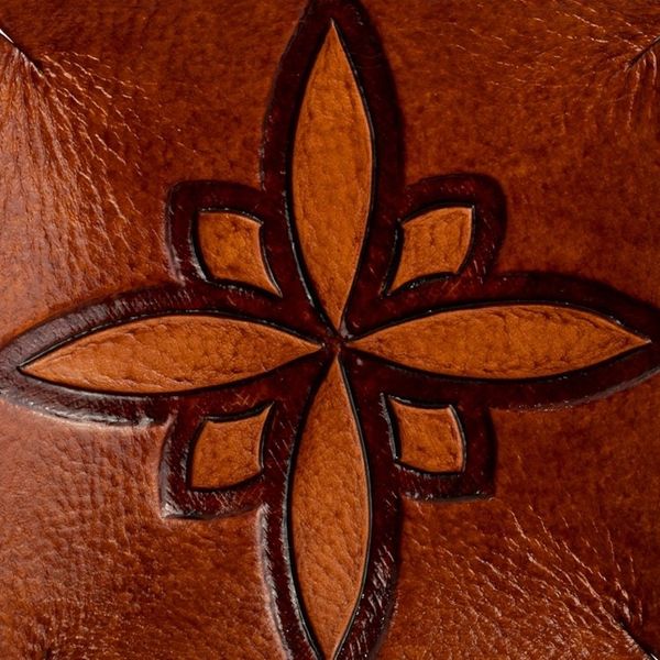 Alternate image for Pure Leather Catchall with Floral Design from Peru Andean Flower