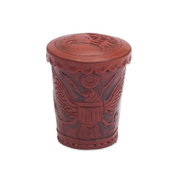 Alternate image for Leather dice cup and dice set American Patriot