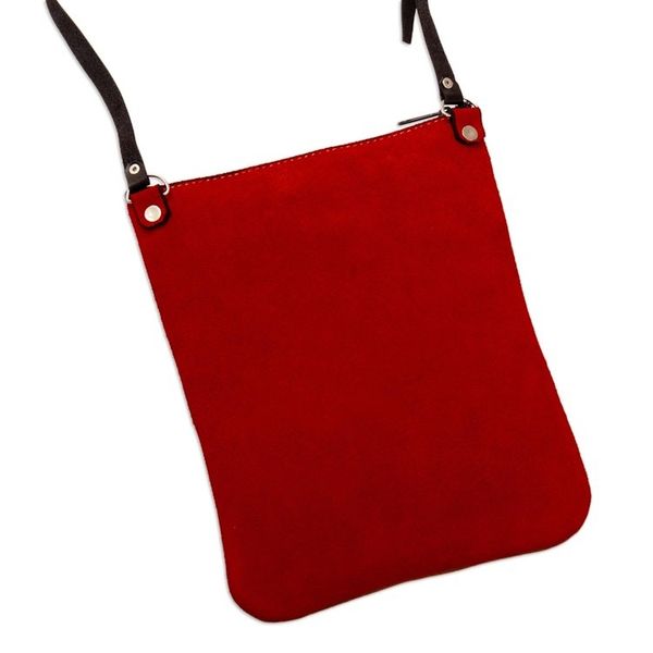 Alternate image for Red Llama Suede Sling with Adjustable Leather Strap Little Red Llama