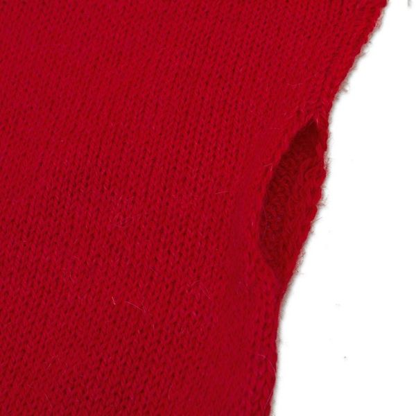 Alternate image for Red 100 Baby Alpaca Cable Knit Fingerless Mitts from Peru Luscious Twist in Poppy