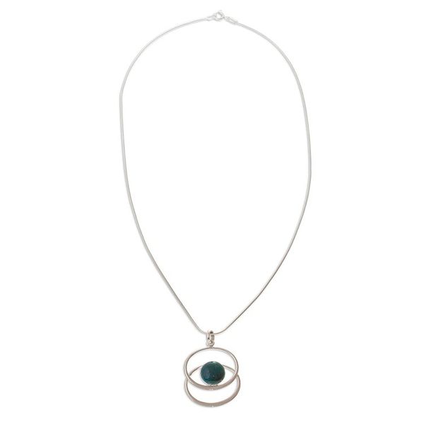 Alternate image for Chrysocolla pendant necklace Cuddle Me Green