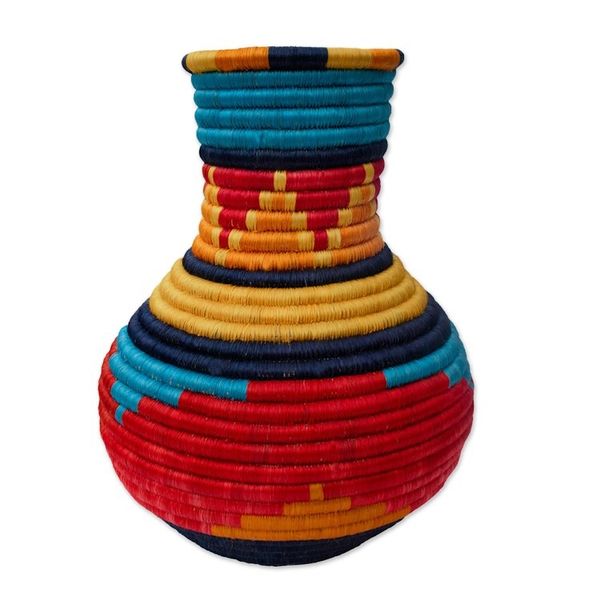 Alternate image for Guacamayas Natural Fiber Decorative Vase from Colombia Sierra Nevada