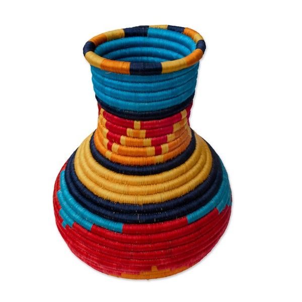 Alternate image for Guacamayas Natural Fiber Decorative Vase from Colombia Sierra Nevada