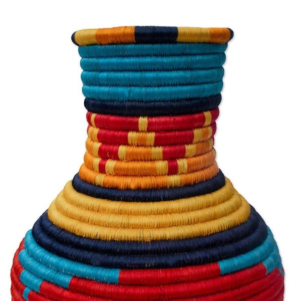 Alternate image for Guacamayas Natural Fiber Decorative Vase from Colombia Sierra Nevada