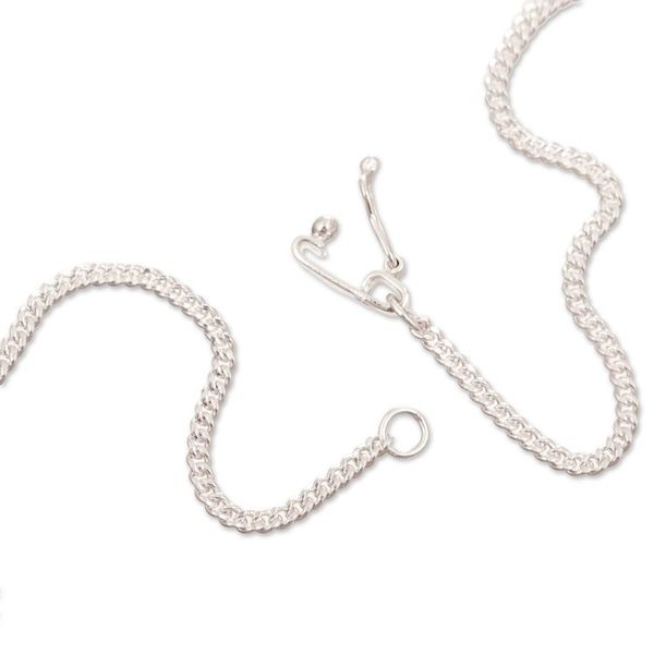 Alternate image for Sleek Minimalist Sterling Silver Cross Necklace Eternal God