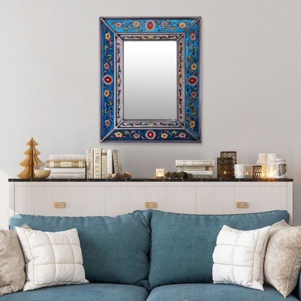 Alternate image for Artisan Crafted Wall Mirror Traditional Medallion