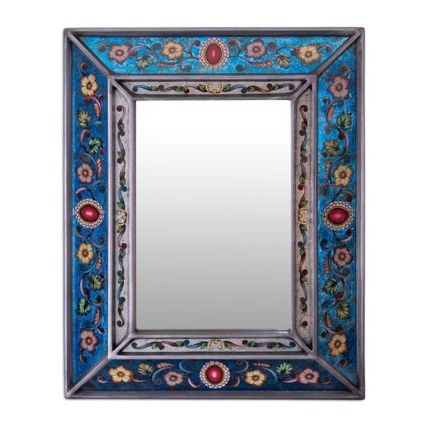 Alternate image for Artisan Crafted Wall Mirror Traditional Medallion