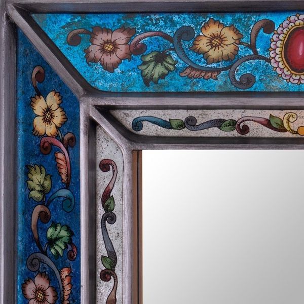Alternate image for Artisan Crafted Wall Mirror Traditional Medallion