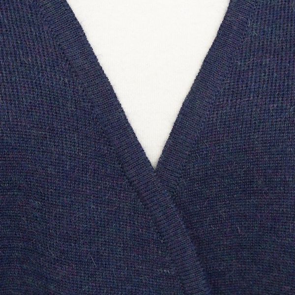 Alternate image for Knit Alpaca Blend Ruana in Indigo from Peru Elegant Fashion in Indigo
