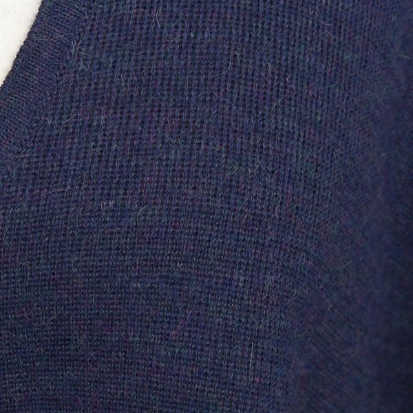 Alternate image for Knit Alpaca Blend Ruana in Indigo from Peru Elegant Fashion in Indigo