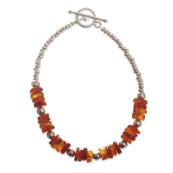 Alternate image for Beaded Bracelet with Orange Agate Warm and Cool