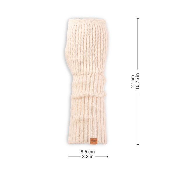 Alternate image for Knit Alpaca and Wool Blend Fingerless Mitts in Natural Ivory Natural Epoch