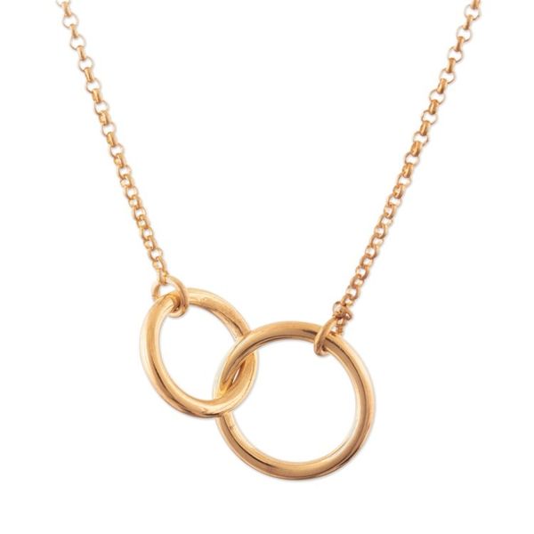 Alternate image for Fair Trade Modern Polished 18k Gold-Plated Pendant Necklace Timeless Liaisons