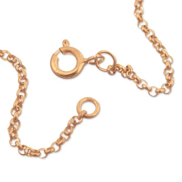 Alternate image for Fair Trade Modern Polished 18k Gold-Plated Pendant Necklace Timeless Liaisons