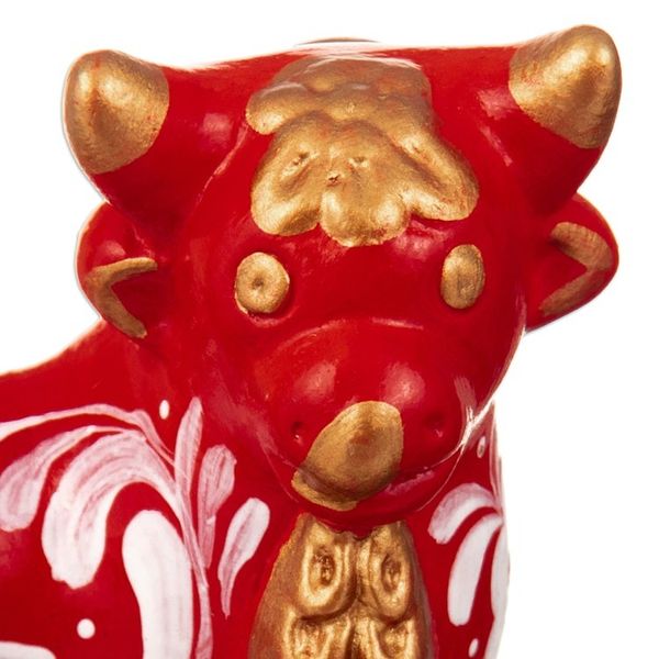 Alternate image for Traditional Andean Handcrafted Ceramic Bull Sculpture in Red Red Guardian of the Andes