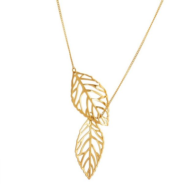 Alternate image for 18k Gold Plated Sterling Silver Leaf Necklace from Peru Freedom of the Wind