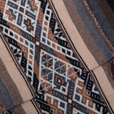 Alternate image for Hand Loomed Earth Tone 100 Alpaca Shoulder Bag from Peru Sierra Earth