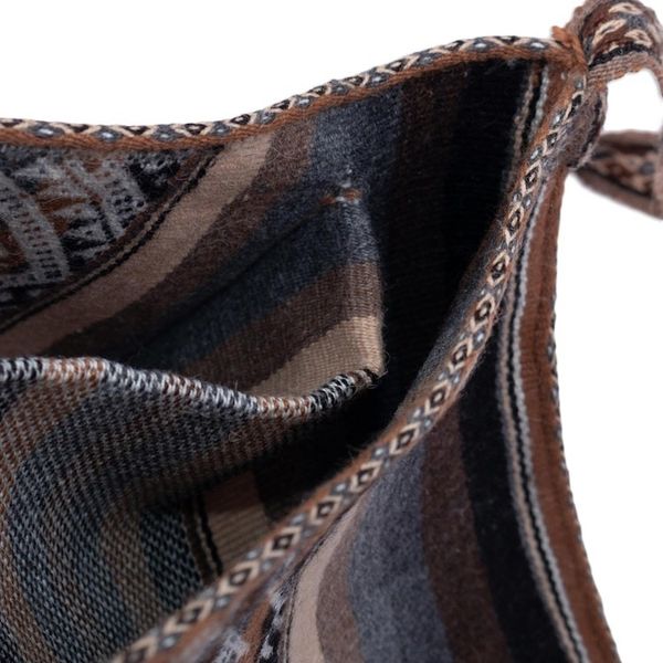 Alternate image for Hand Loomed Earth Tone 100 Alpaca Shoulder Bag from Peru Sierra Earth