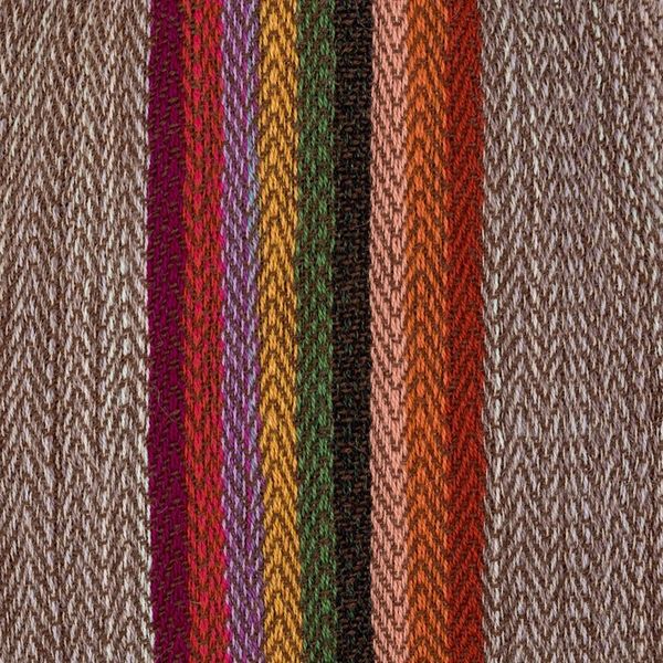 Alternate image for 100 Alpaca Hand-woven Multicolored Striped Scarf Rainbow in the Sky