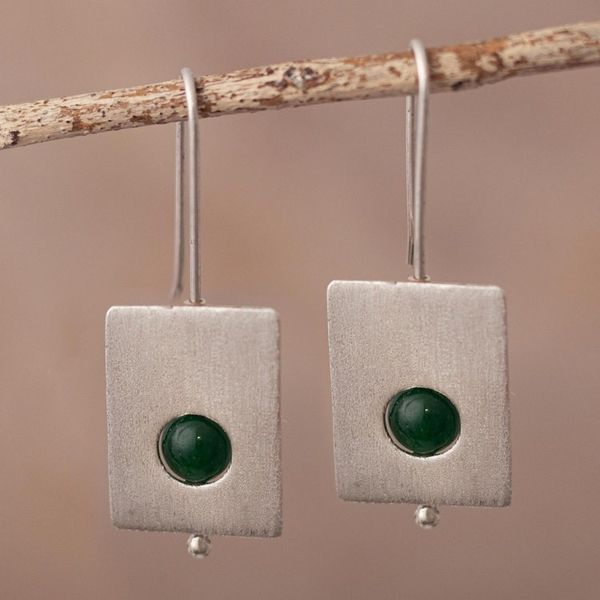 Alternate image for Green Agate Drop Earrings Marvelous