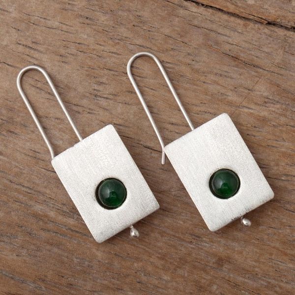 Alternate image for Green Agate Drop Earrings Marvelous