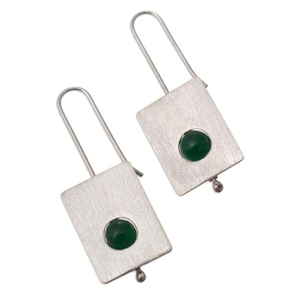 Alternate image for Green Agate Drop Earrings Marvelous