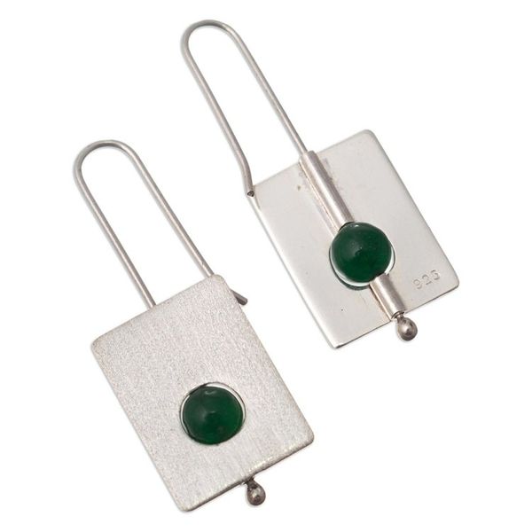Alternate image for Green Agate Drop Earrings Marvelous