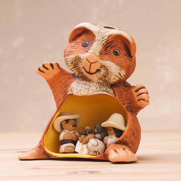 Alternate image for Guinea Pig Andean Christmas Nativity Scene in Ceramic Guinea Pig Christmas