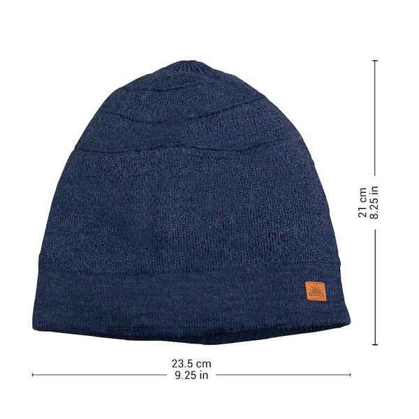 Alternate image for Unisex Soft Alpaca Blend Knit Hat in Indigo Blue Indigo Minds
