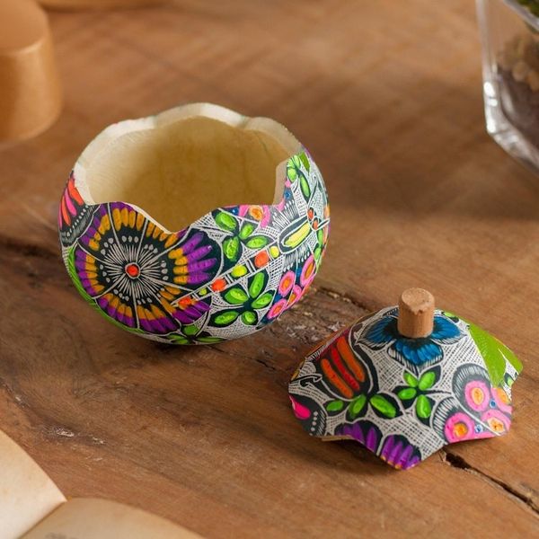 Alternate image for Colorful Gourd Decorative Jar from Peru Multicolored Paradise
