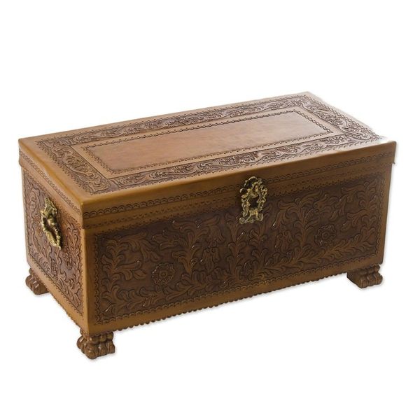 Alternate image for Handcrafted Cedar Wood Chest from Peru Majestic Memories