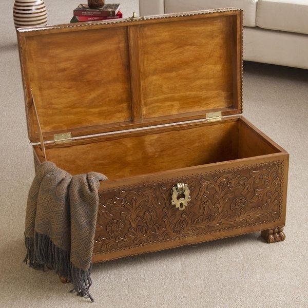 Alternate image for Handcrafted Cedar Wood Chest from Peru Majestic Memories