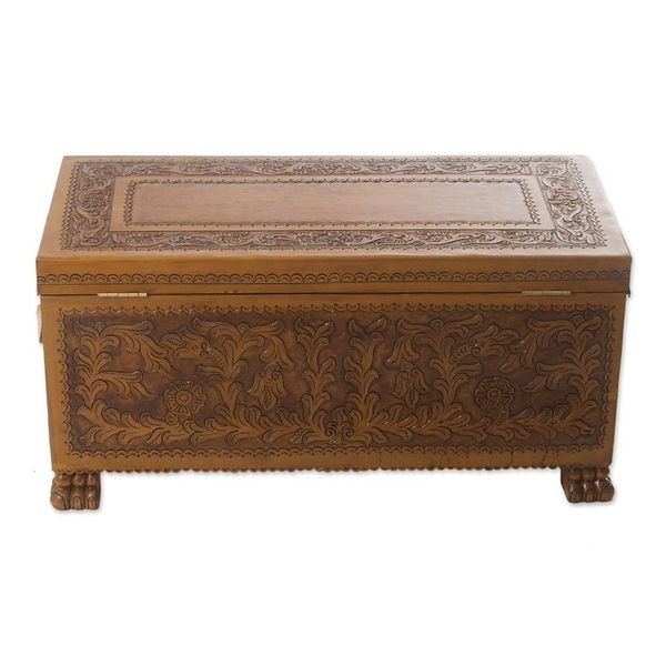 Alternate image for Handcrafted Cedar Wood Chest from Peru Majestic Memories