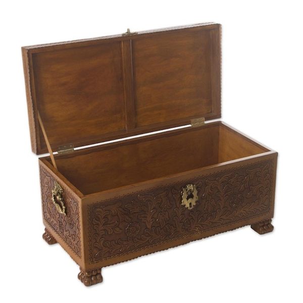 Alternate image for Handcrafted Cedar Wood Chest from Peru Majestic Memories