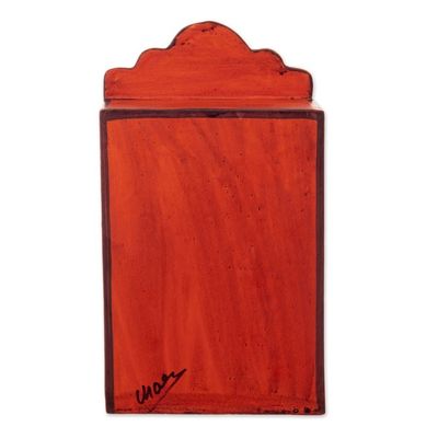 Alternate image for Religious Hand-Painted Wood Virgin of Guadalupe Retablo Hope in Guadalupe