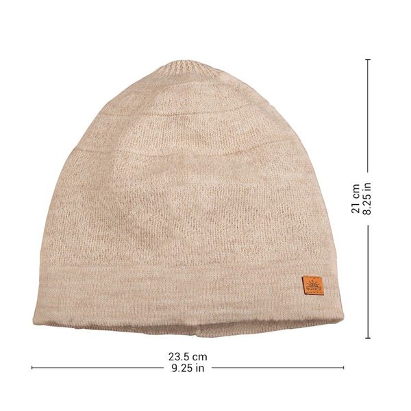 Alternate image for Unisex Soft Alpaca Blend Knit Hat in Ecru Beige Ecru Minds