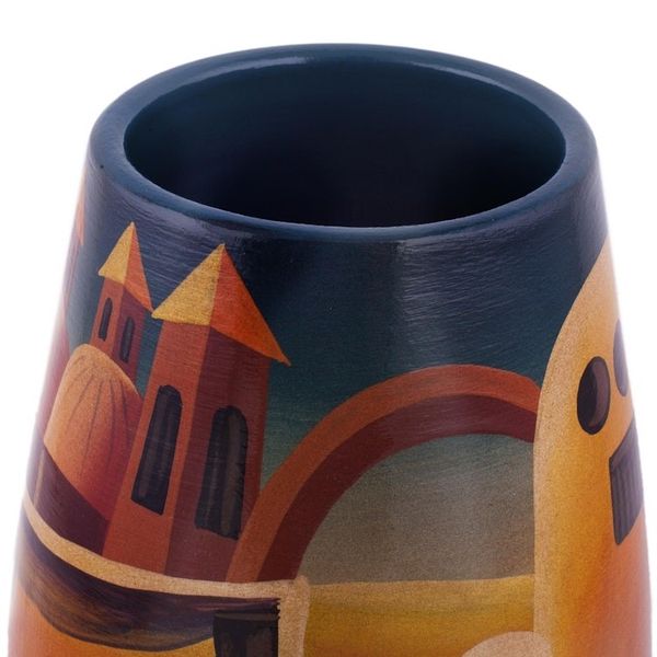 Alternate image for Artisan Crafted Cuzco Ceramic Folk Art Vase Convent Girl