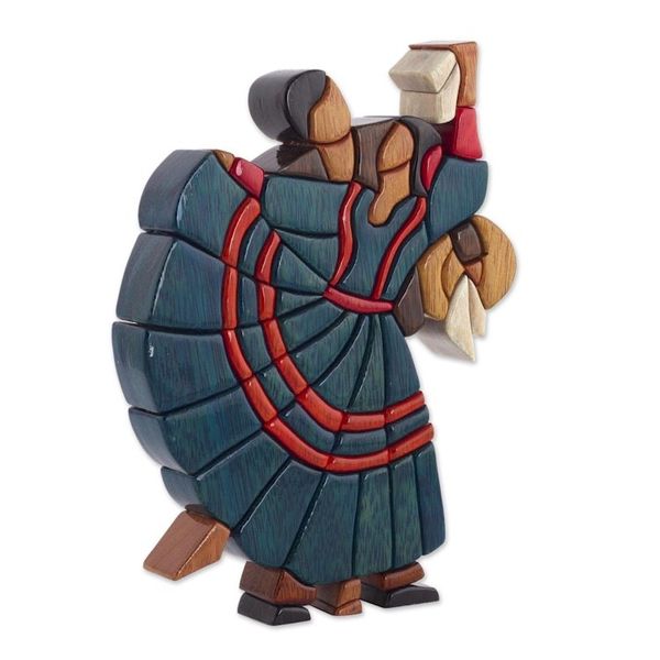 Alternate image for Dance and Music Mahogany Wood Sculpture Dance of Romance