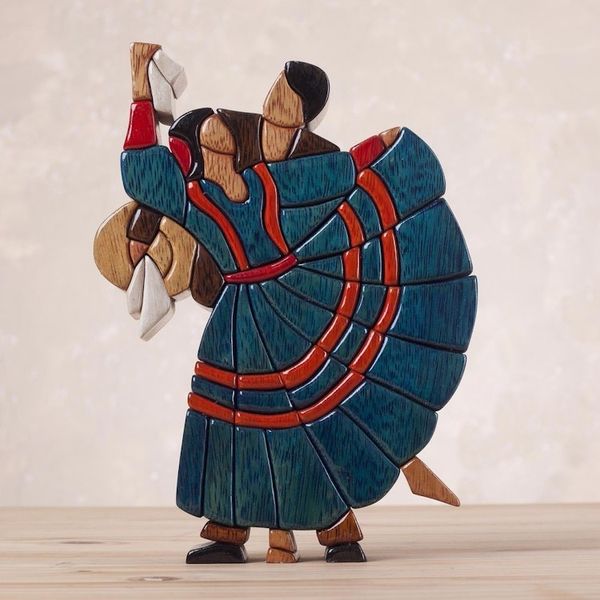 Alternate image for Dance and Music Mahogany Wood Sculpture Dance of Romance