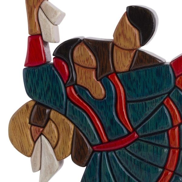 Alternate image for Dance and Music Mahogany Wood Sculpture Dance of Romance