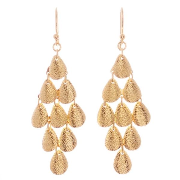 Alternate image for Teardrop Gold Plated Sterling Silver Dangle Earrings Vital Rain